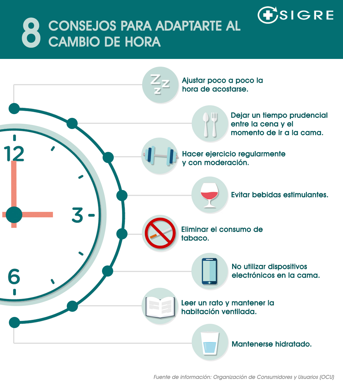 Ocho consejos para adaptarte al cambio de hora Blog Corporativo de SIGRE